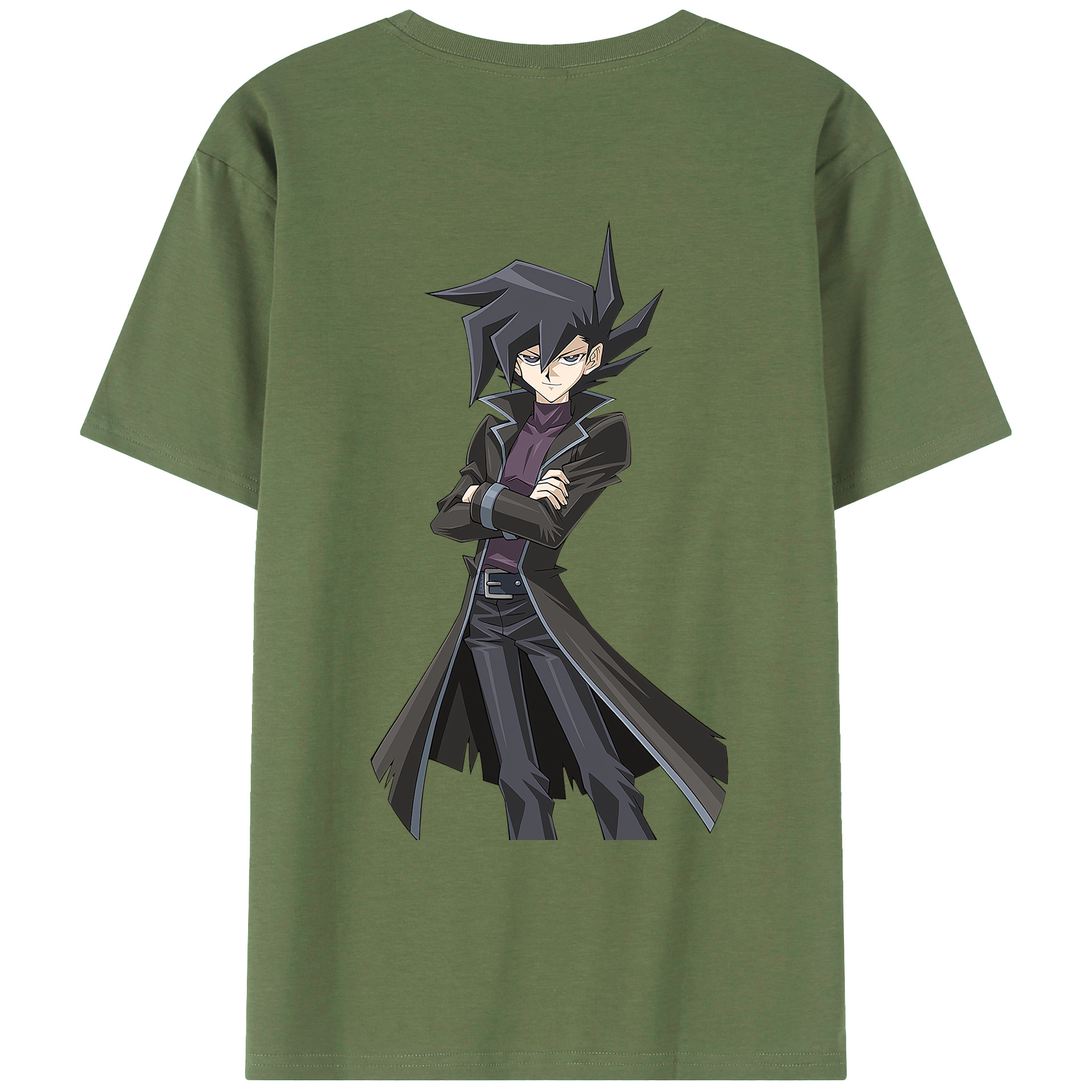 （画像用） 遊☆戯☆王 Yu-Gi-Oh! 綿100％ メンズ半袖Tシャツ（バックプリント） 通気性